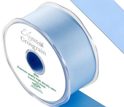 Eleganza Premium Grosgrain Ribbon 38mm x 20m Lt. Blue No.25 - Ribbons
